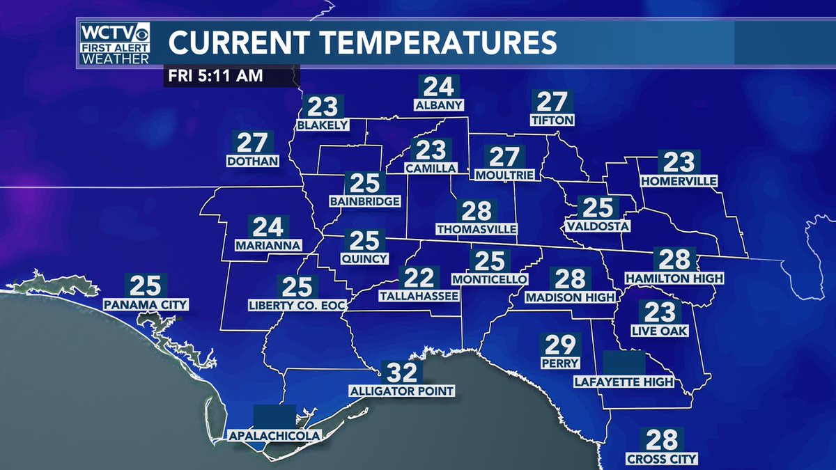 robnucatola's tweet photo. 5am Temps on our Freezing Friday. Several more hours of these very cold temps are expected. Hang in there!! #bigCOLD #longdurationCOLD https://t.co/r79HK1w6ki