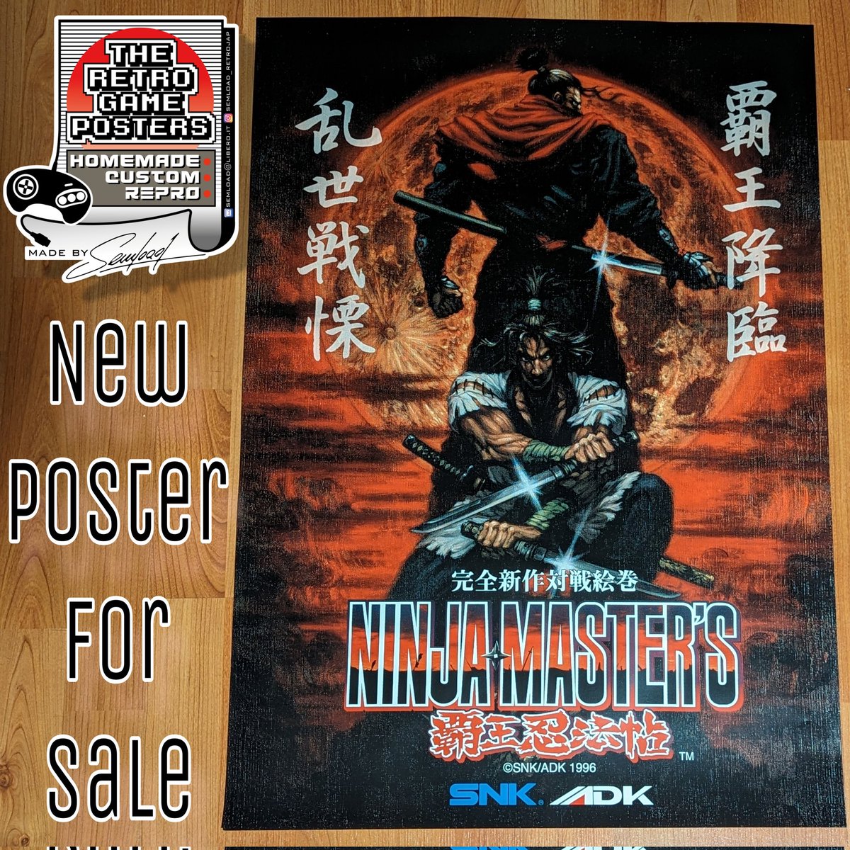 semload's tweet image. This is one of the posters I made, this is my catalog: 

drive.google.com/drive/mobile/f…

#ninjamasters #NeoGeo #neogeoaes #neogeomvs #snk #snkjapan #retrogames #beatemup #ninja #artwork #art #poster #japanposter #japangames #retrojapan #RETROGAMING #retrocollection #reproposter #50x70