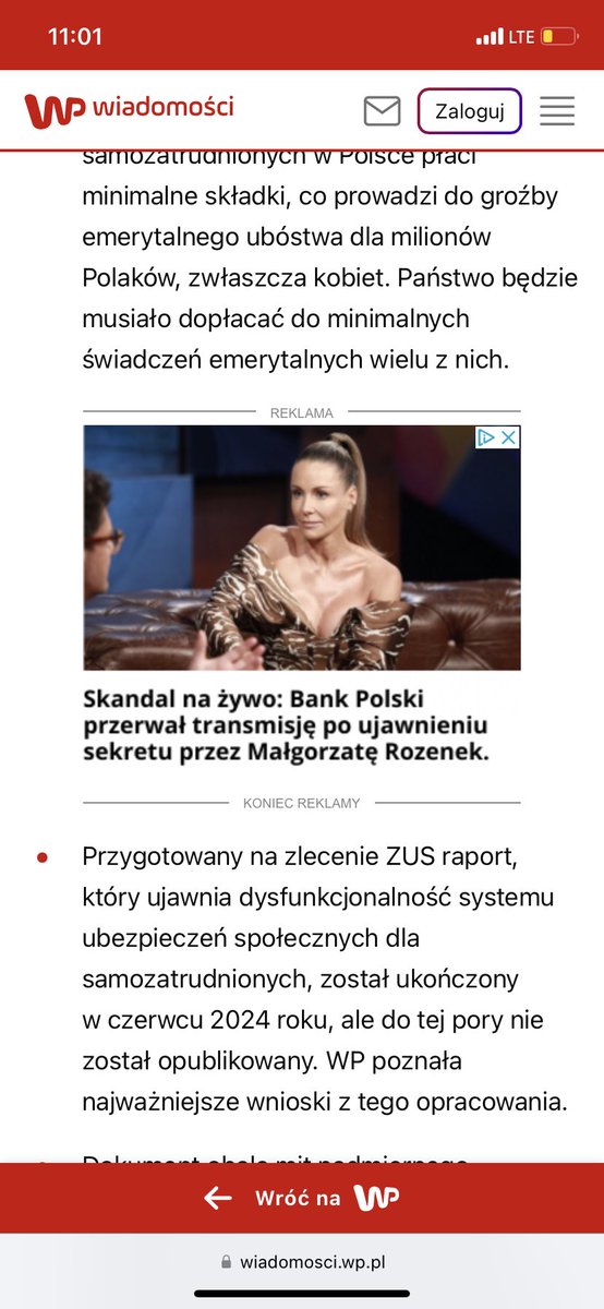 ⁦<a href="/PatrykSlowik/">Patryk Słowik</a>⁩ w twoim tekscie jest fejkowa reklama. Ostatnio to jakas plaga w mediach