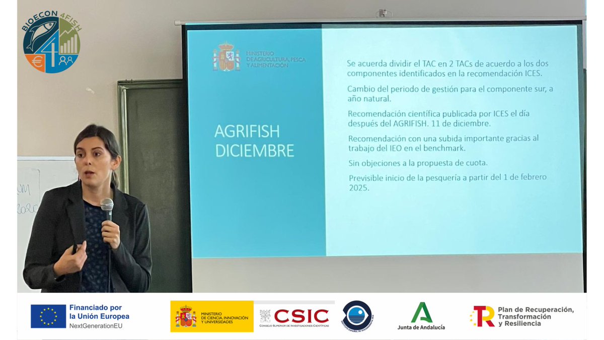 👥Taller Dimensión Biológ. y Socio-Económ. del boquerón en el Golfo de Cádiz

Participan: Admon., Sector Pesquero y Científic@s.
Los compromisos adquiridos en Isla Cristina implican un trabajo conjunto para una gestión➕sostenible de la pesquería.
Próximo taller: Sanlúcar de Bda.
