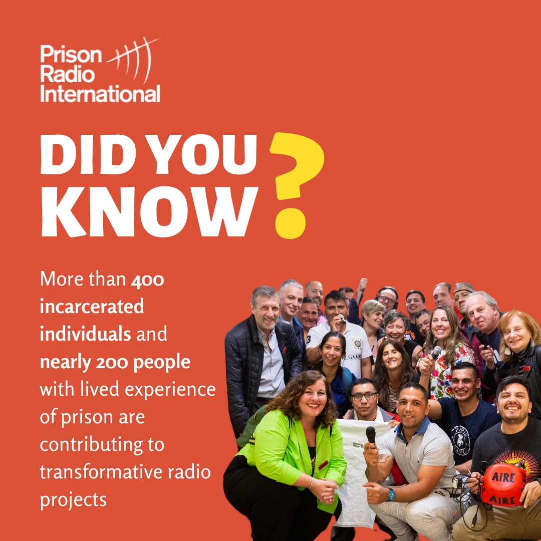 🌍 Did you know? More than 400 incarcerated individuals and nearly 200 people with lived experience of prison are part of the vibrant Prison Radio International community, contributing to transformative radio projects. 🎙️🤝