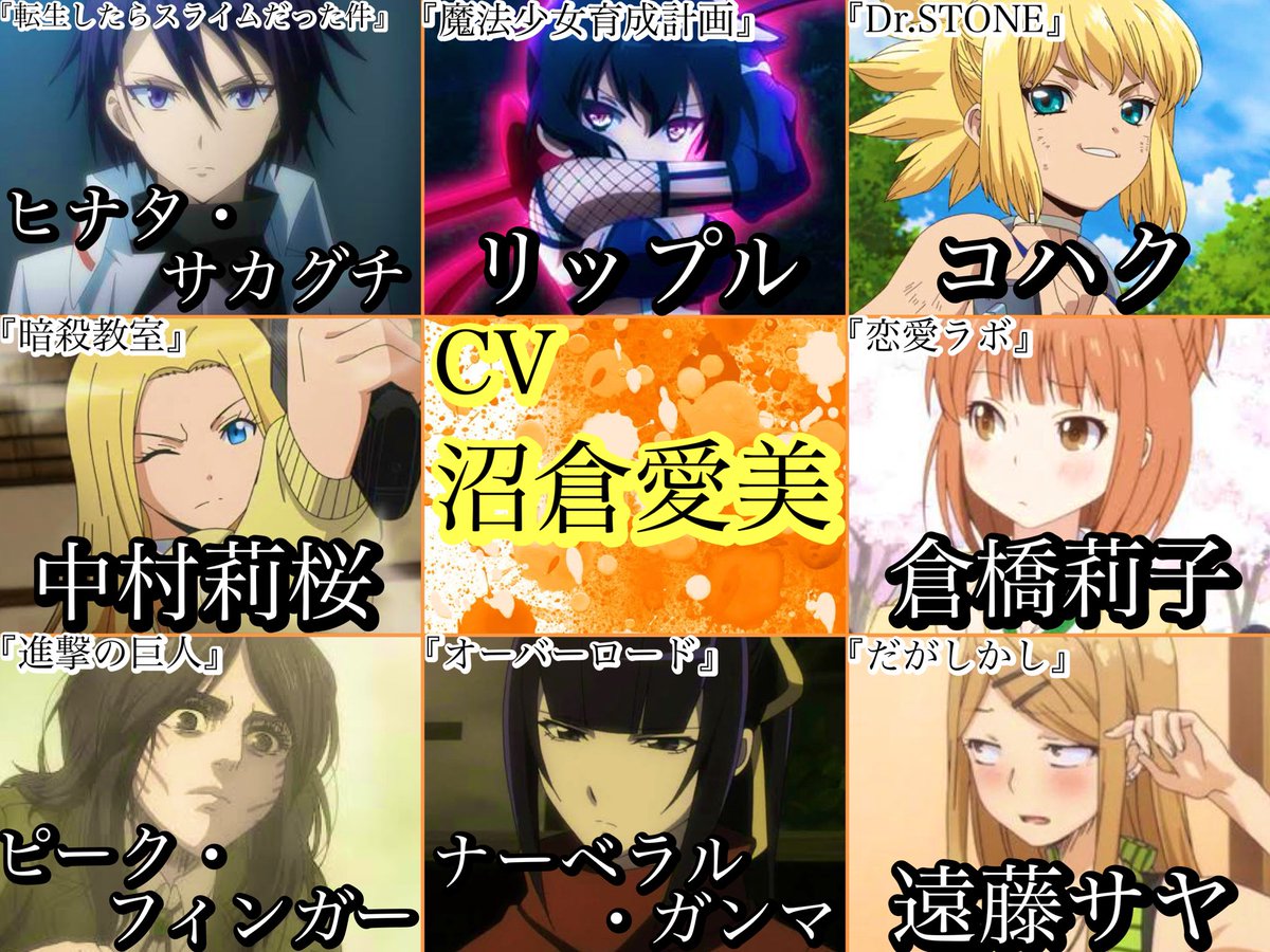 実は〇〇と同じ声優！ (沼倉愛美 編)