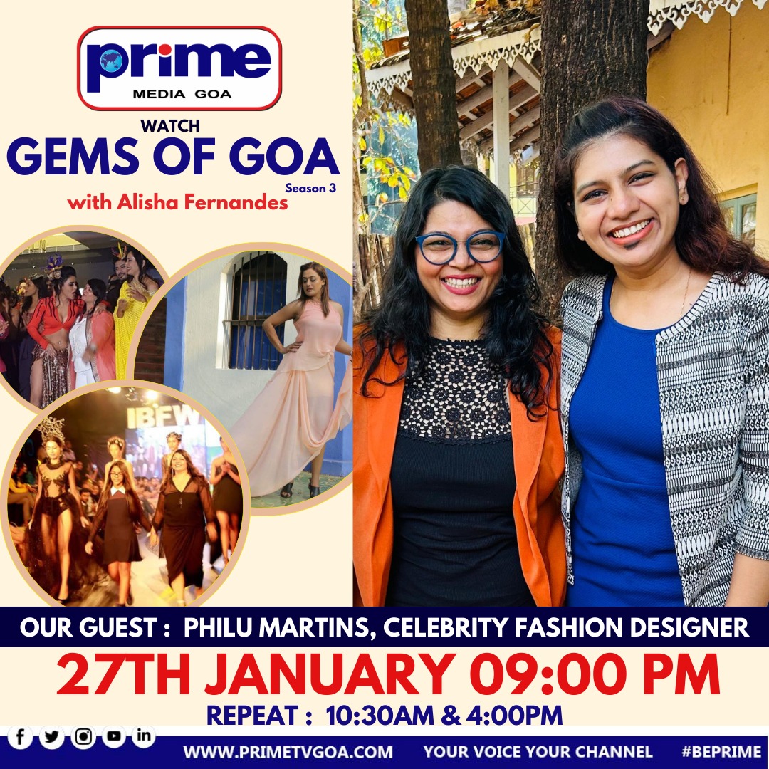 PrimeTVGoa's tweet photo. Get ready for a dose of fashion inspiration! Catch Philu Martins on Prime TV's Gems of Goa Season 3 with Alisha Fernandes as she discusses her design journey!
#Fashion #PhiluMartins #GemsOfGoa #AlishaFernandes #PhiluMartins https://t.co/J3z3WJmypd