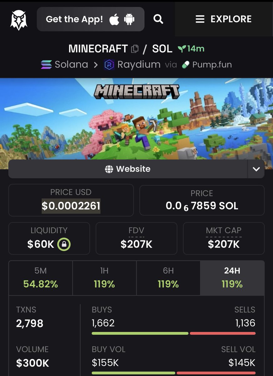 MakeWav's tweet photo. Bought #Minecraft coin. Check it out!

HrZw55h21dC4tDzw9sy5kKn29iTuh5oJ9sTHrrM7pump https://t.co/pnrokgZrPi