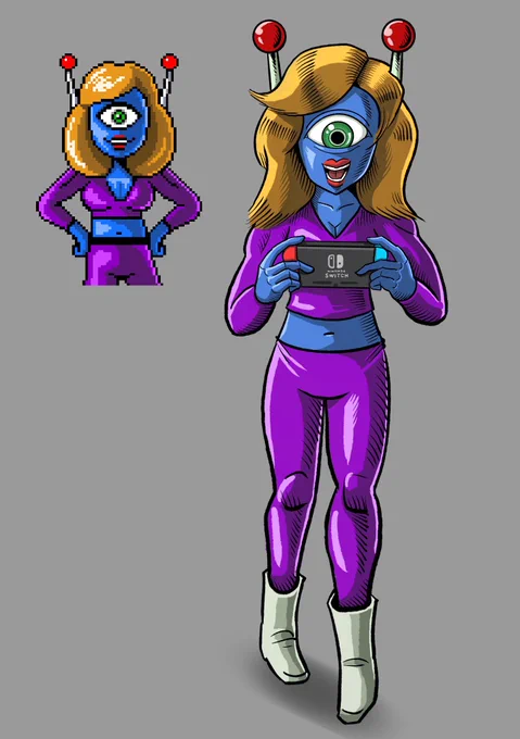This is a mob character appearing in OMEGA 6: The Triangle Stars.