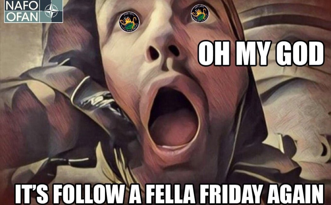 ShiZaruZoe's tweet photo. @Lente25 ♪(´ε` )〜 #FaFFaF FriYay!!!! #ThisIsTheWay 🫡🇺🇦 #MrSA
#NAFOExpansionIsNonNegotiable
🍖 🐕 💨 https://t.co/0Xrb15t3IZ