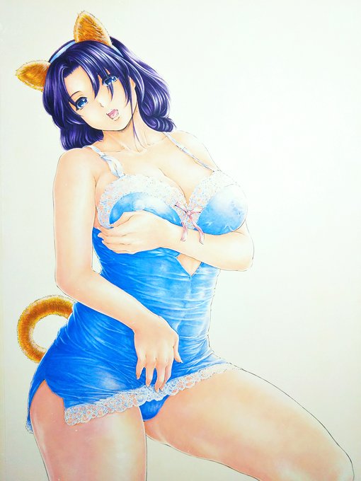 #あなたのあお色の作品を見せてください 虎の穴の販促イラストの9時5時雪絵 