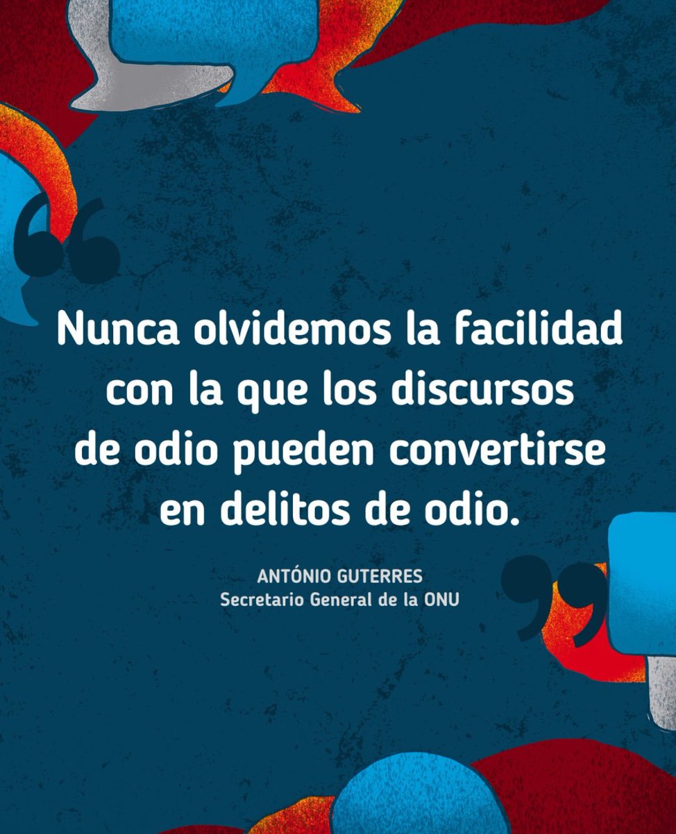 nahueloddone's tweet photo. “Nunca olvidemos la facilidad con la que los discursos de odio pueden convertirse en delitos de odio” @antonioguterres @ONU_es 

Más info en:
https://t.co/bBYB3TAZfr 
https://t.co/eY2aW5RZmG

No permitamos que los discursos de odio se extiendan por todo el mundo #Davos #NoAlOdio https://t.co/SGksa2nNaW