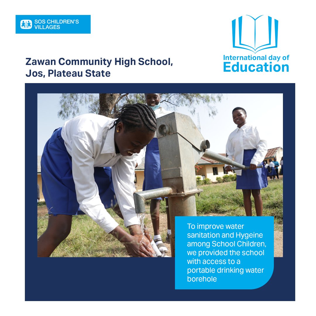 SOSCVNigeria's tweet photo. SOS Children’s Villages has been creating brighter futures, one school at a time!
Swipe through to see the impactful initiatives we’ve implemented to enhance the learning experience for children across schools!
#TransformingEducation #BetterLearning #BuildingBrightFutures https://t.co/FQ9387F1k8