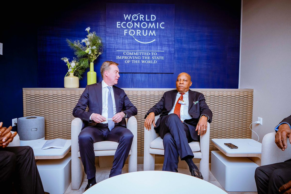 officialSKSM's tweet photo. The Nigerian government has called for collaboration with the World Economic Forum (@wef) to foster economic development and growth in the country and across the African continent.

Specifically, it sought partnerships with the global body on the African Atlantic Gas Pipeline (AAGP) in a bid to connect Nigeria to Morocco and other African countries, as well as the recharging of Lake Chad to address the global food security crisis and other existential threats.

Vice President @KashimSM stated this on Thursday during a bilateral meeting with the President of the World Economic Forum (@wef), Mr. @borgebrende, on the sidelines of the ongoing annual meeting of the WEF in Davos, Switzerland.

On the African Atlantic Gas Pipeline, Senator @KashimSM said Nigeria will be in a vantage position to leverage the WEF platform to develop the gas project, pointing out that this will address the geopolitical challenges in Europe and the growing demand for energy driven by artificial intelligence, data mining, and storage.