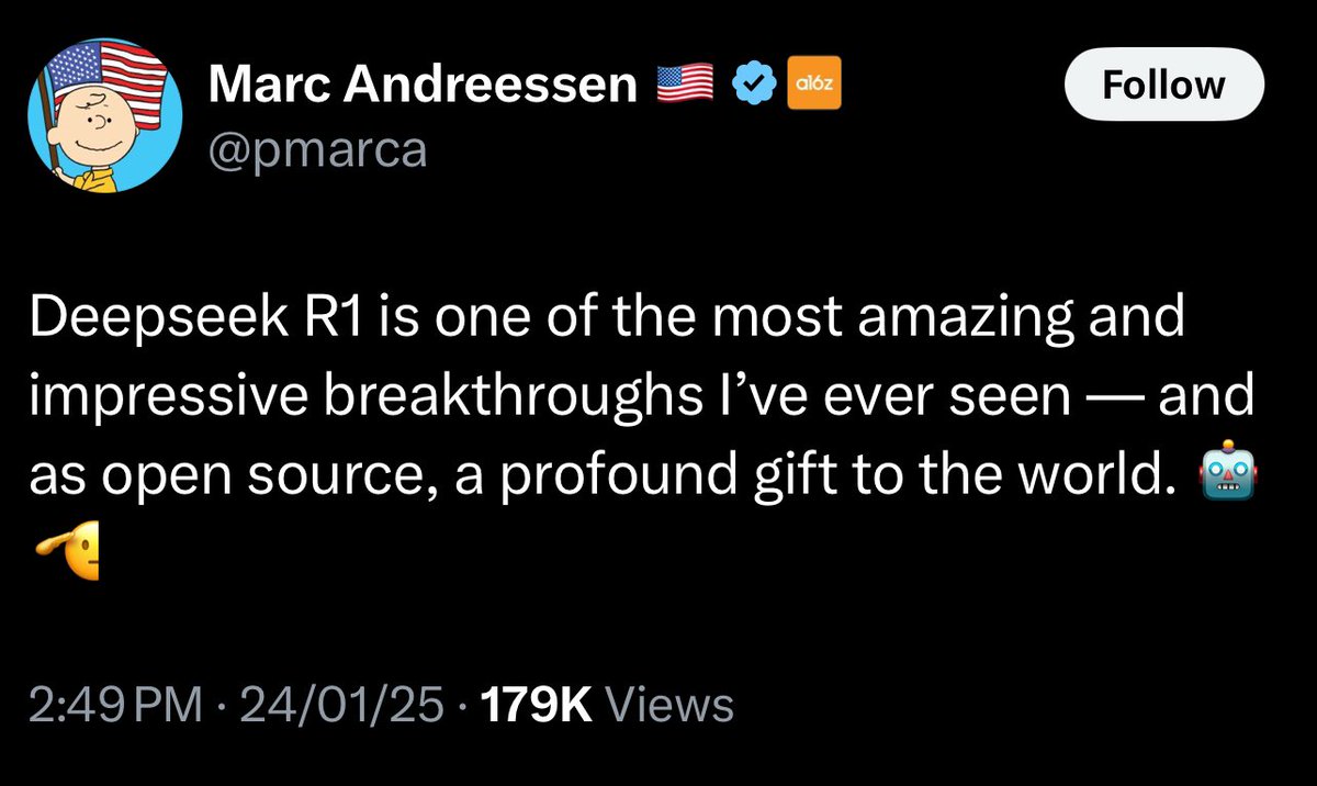 Kanthan2030's tweet image. The guy who developed the world’s first web browser has this to say about DeepSeek, the AI model from China!

“One of the most amazing and impressive breakthroughs I have ever seen.”