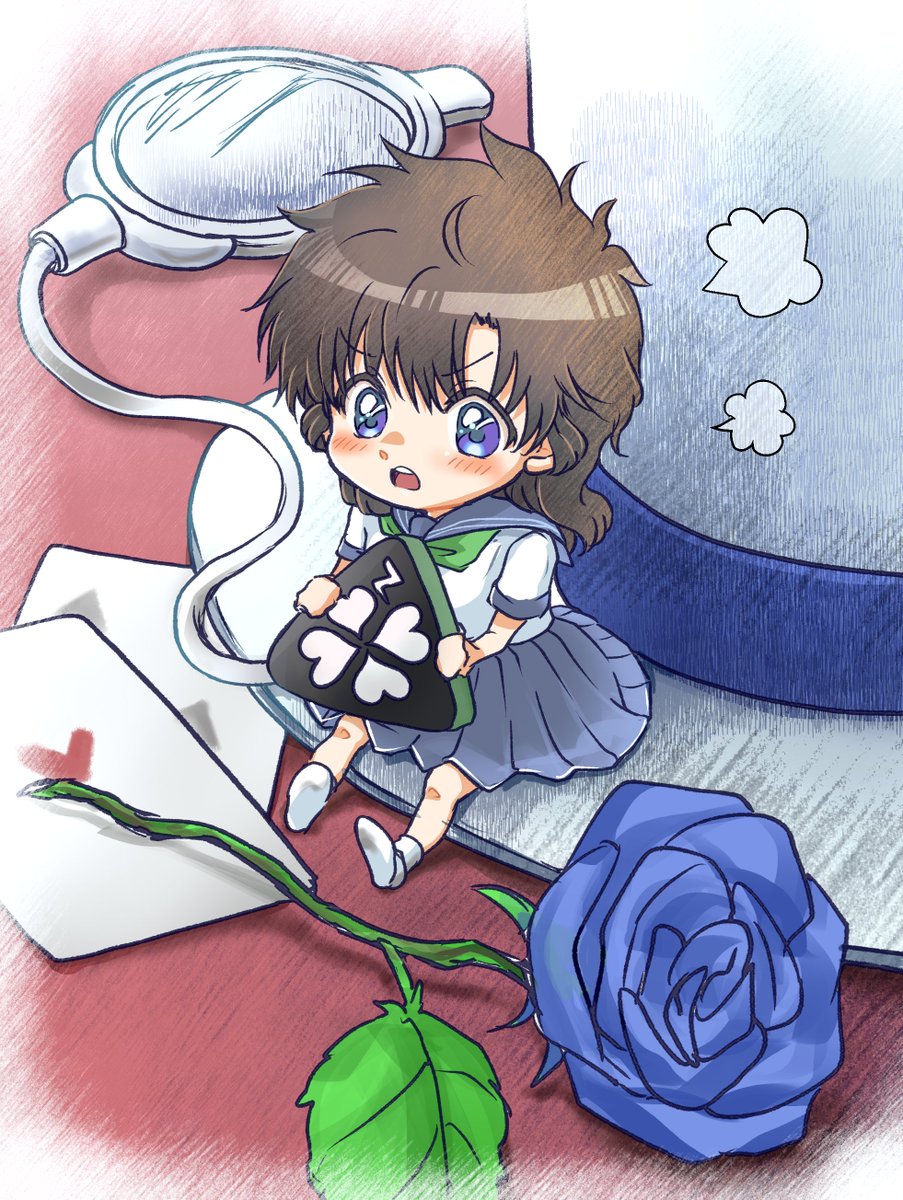 ちび青子ちゃん。
クリスタのペン見てたらいっぱいDLしちゃった（絶対使えこなせない）アナログっぽく見えるの楽し！