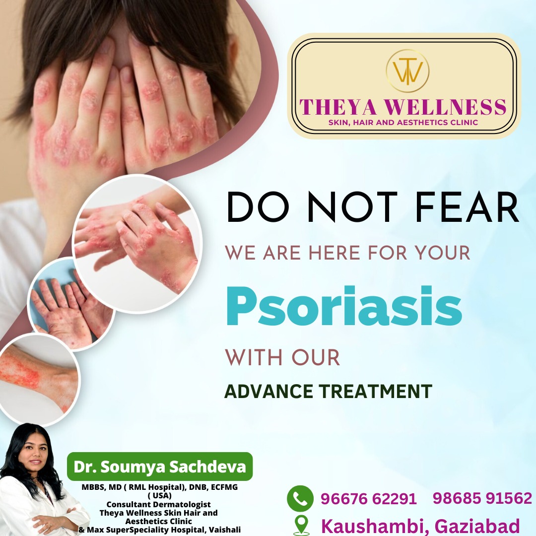 TheyaWellness's tweet photo. Find relief from psoriasis with expert care at Theya Wellness! 🌿✨ Under the guidance of renowned dermatologist Dr. Soumya Sachdeva (Consultant Dermatologist, Max Superspeciality Hospital), we offer advanced treatments to soothe your skin and restore your confidence. https://t.co/COkErC40oN
