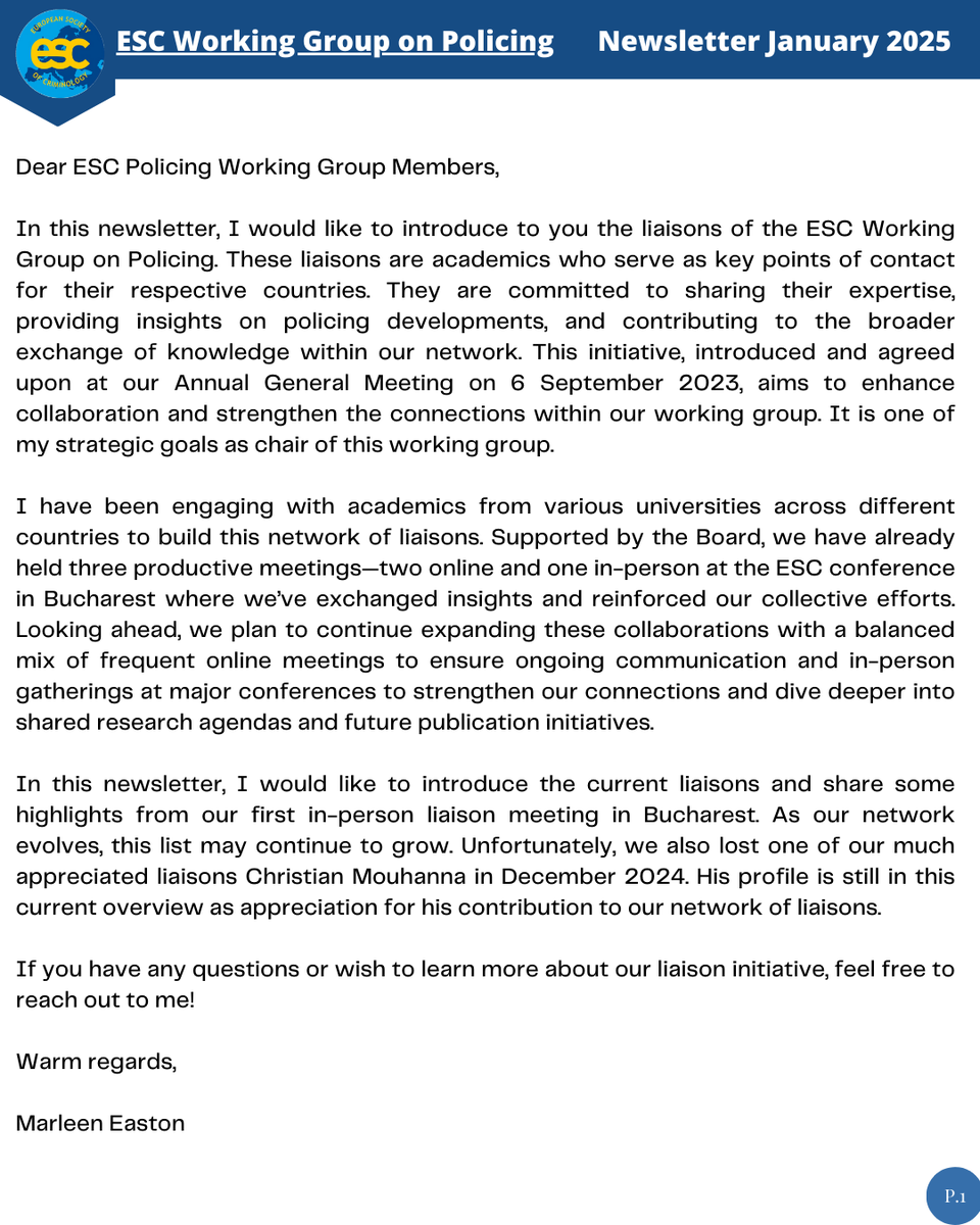 ESC Policing Working Group tweet media