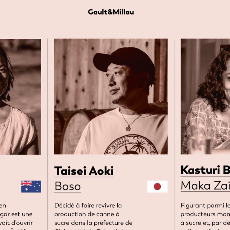 RhumBoso's tweet photo. フランスで発行されているGault&Millau(ゴエミヨ)マガジンの「ラムにたずさわる世界の15人」の記事で紹介していただきました。
励みになります〜、もっと良いラム造らなきゃ!
#ゴエミヨ #gault&millau https://t.co/UsW0qmHJBG