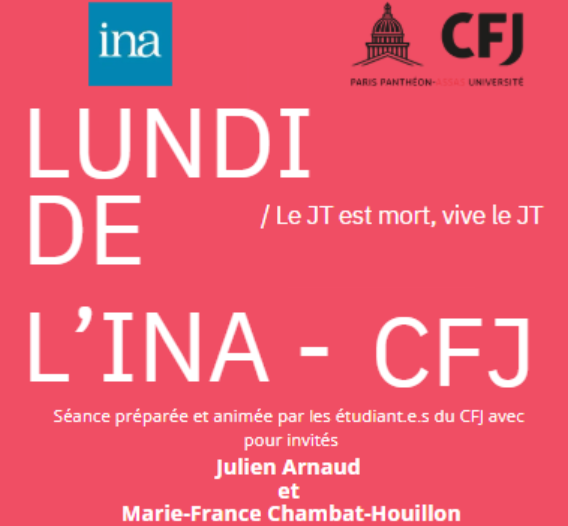 ina_audiovisuel (@ina_audiovisuel) on Twitter photo 📺 Lundi de l'INA : "Le JT est mort, vive le JT"
Le JT, lancé en 1949, a-t-il perdu de son influence face à l'essor des chaînes en continu et des réseaux sociaux ? Ou se réinvente-t-il pour rester une référence incontournable de l’info ?
Rejoignez <a href="/Ju_Arnaud/">Julien Arnaud</a> et Marie-France 📺 Lundi de l'INA : "Le JT est mort, vive le JT"
Le JT, lancé en 1949, a-t-il perdu de son influence face à l'essor des chaînes en continu et des réseaux sociaux ? Ou se réinvente-t-il pour rester une référence incontournable de l’info ?
Rejoignez <a href="/Ju_Arnaud/">Julien Arnaud</a> et Marie-France