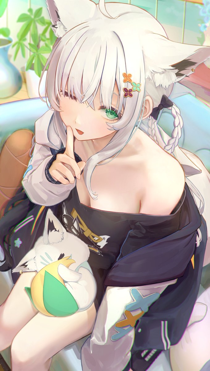 「寝ちゃいましたね」
 #絵フブキ