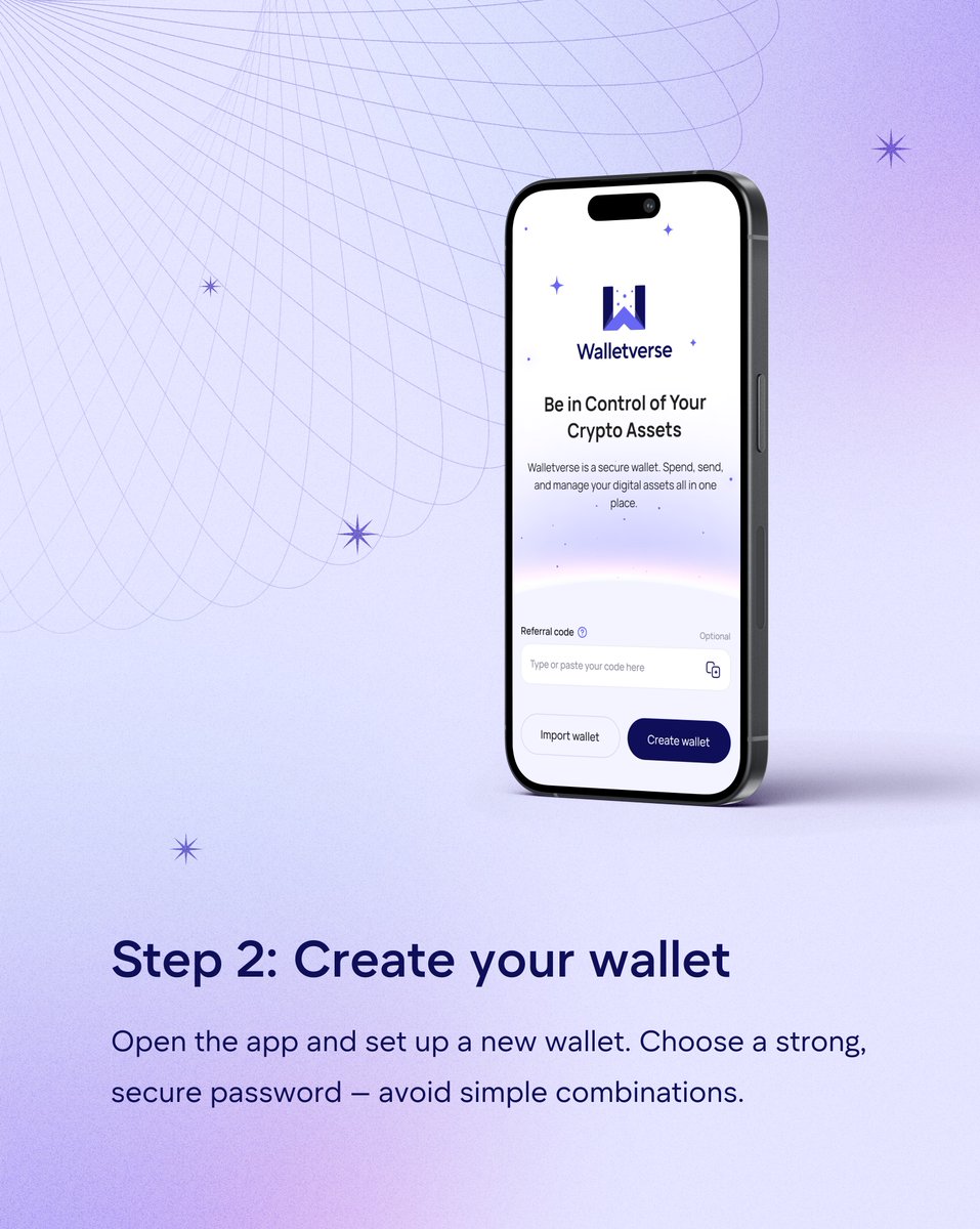 walletverse_io's tweet photo. Want to get started with crypto? Buy, send, and exchange crypto with ease with Walletverse 💸

Here’s a step-by-step guide: How to Create a Crypto Wallet in Walletverse

📲 Download link https://t.co/YTD9dT1tpj

#crypto #cryptowallet #createwallet #cryptoguide https://t.co/bARFJ44Du9