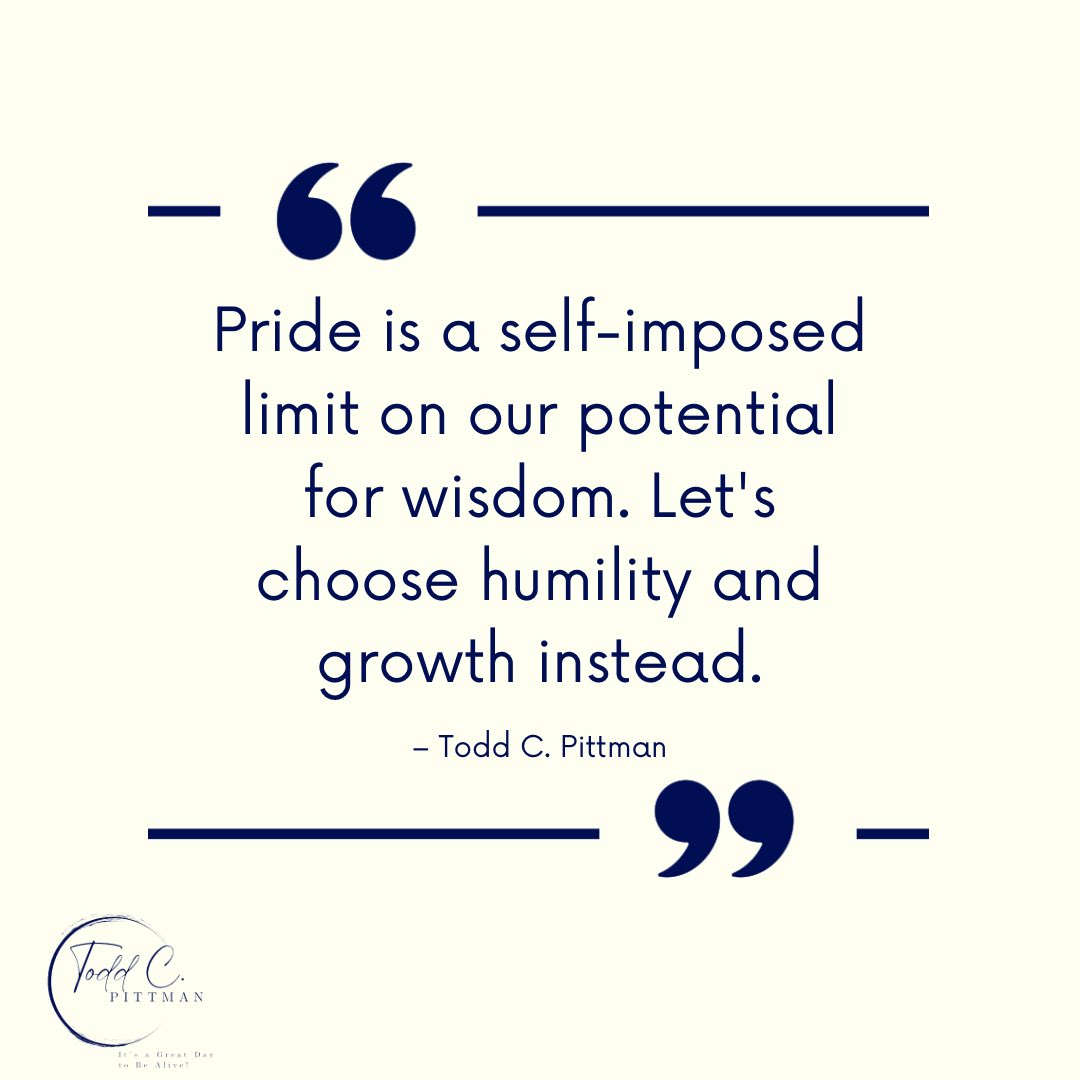 ToddCPittman's tweet photo. It’s a Great Day to Be Alive!

#ToddCPittman #Humility #Pride #Proverbs11 https://t.co/1KnytKMRiy