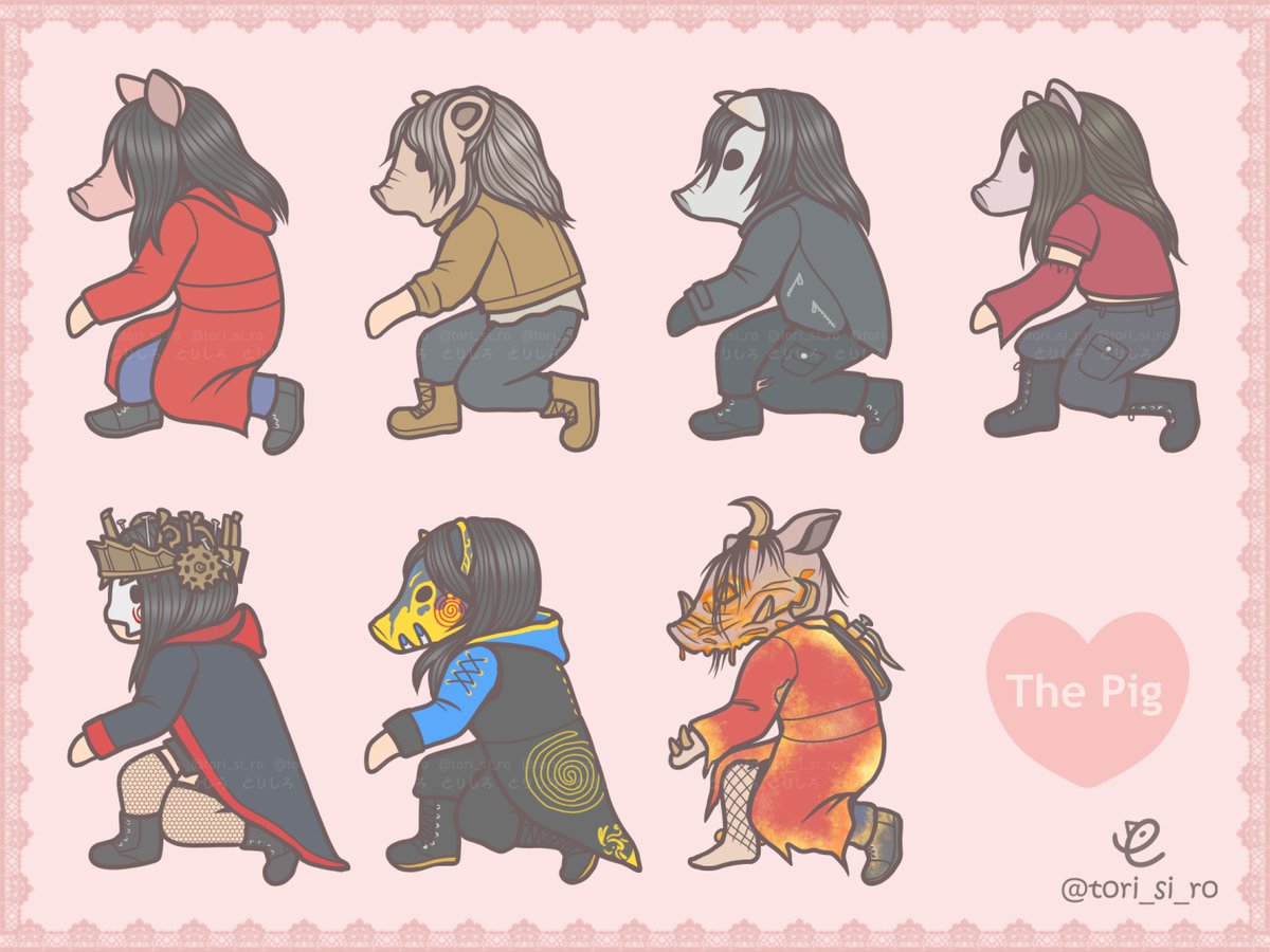 【DbD】7種のピッグ🐷
よく使うキラーの1人です💕