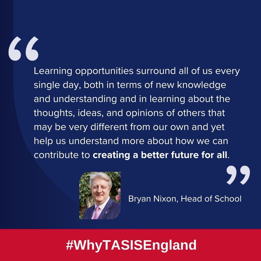 tasisengland's tweet image. Today is the International Day of Education, celebrating the role of education and its importance in the world. Here is our Head of School Bryan Nixon’s reflection ⭐️
#TASISEngland #InternationalSchool #InternationalEducationDay