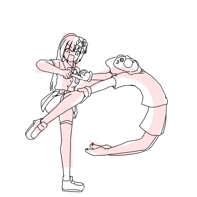 #50音ポーズチャレンジ  わ 