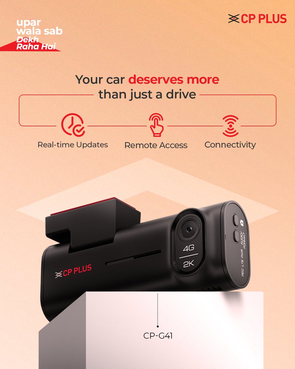 cpplusglobal's tweet image. With the newly launched CarKam CP-G41, stay connected with real-time updates, access your vehicle remotely, and experience seamless 4G connectivity like never before. Drive smarter, stay informed, and keep your car secure, no matter where you are.

#CPPlus #CPPlusWorld #NewLaunch