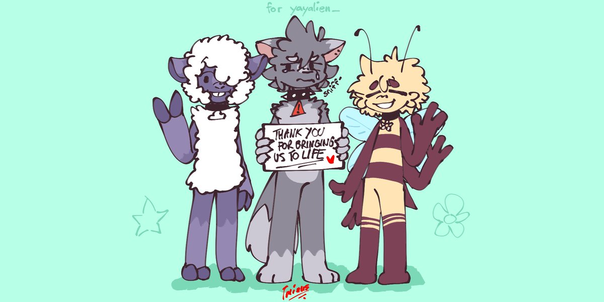 for <a href="/yayalien_/">👽 ; yaya ✰ ︴</a> .

thank you. for everything.

they're alive because of you.

your creations shall live on.

❤️

#SmilingCrittersOC