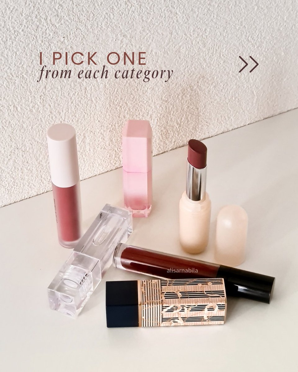 alisarnabila's tweet image. ✨ My Lip Picks! 💄💋 ✨

Kalau aku cuma boleh pilih 1 produk dari setiap kategori, ini dia versi aku! 🤩

Setuju nggak sama pilihanku? Atau kalian punya rekomendasi lain? Komen di bawah ya! ⬇️💬 

#makeup #makeuproutine #makeupaddict #makeuplover #lipstick #liptint #lipbalm