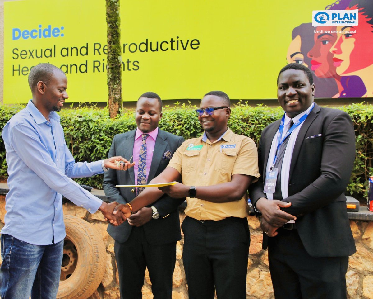 PlanUganda's tweet photo. Today, we have donated a vehicle and two motorcycles to Touch the Slum, supporting the #SafeandInclusiveCitiesProject in Kampala. A step towards empowering youth-led initiatives for safer and more inclusive urban communities. https://t.co/1qvaT3yoOK