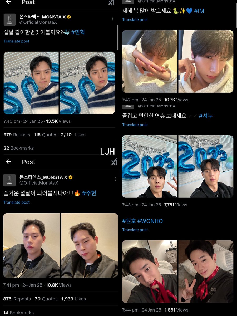 LoveeJooheonn's tweet photo. So starting from Minhyuk posting at 7:40 pm every member posted one minute later upto wonho posting till 7:44 pm.. 😯😳 this can't be a coincidence right? 

Minhyuk 7:40
Jooheon 7:41
Changkyun 7:42
Shownu 7:43
Wonho 7:44

Help what's going one? 🤯😭 https://t.co/4JEj0JCO1m