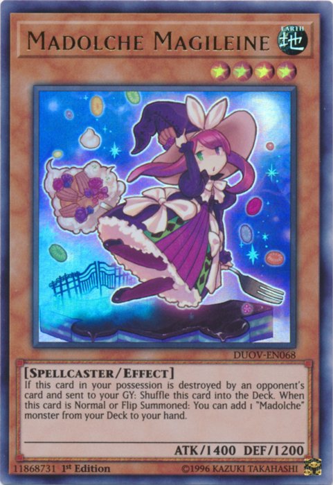 LandySan92's tweet photo. @YGO_DL_Official Madolche magileine she was 1st card I pulled from the booster box duov it's hands down my favorite archetype 
#YGODUELLINKS8thAnniversary  #Sweepstakes https://t.co/8K09nrsimZ
