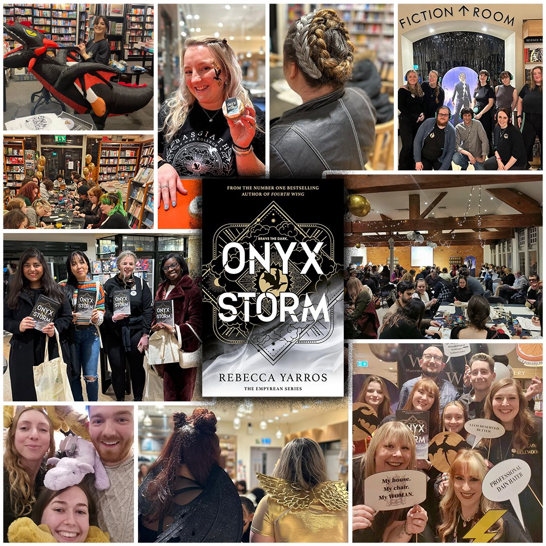 When readers and booksellers combine, something magical happens... This week we've seen face-painting, quizzes, crafting, competitions, costumes and more as we celebrated the release of ONYX STORM. Huge thanks to all who came!⚡️

Upcoming events: waterstones.com/events
