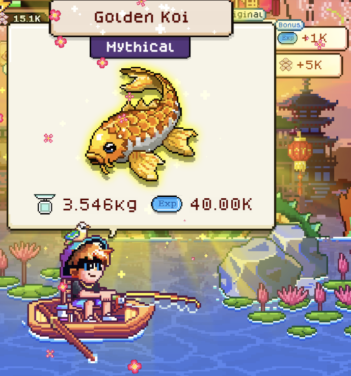 design_uki's tweet photo. I caught a Mythical Fish - Golden Koi fish ✌️ 
Join with me https://t.co/QDoVNK4fON #fishing_frenzy https://t.co/f15T8bcI89