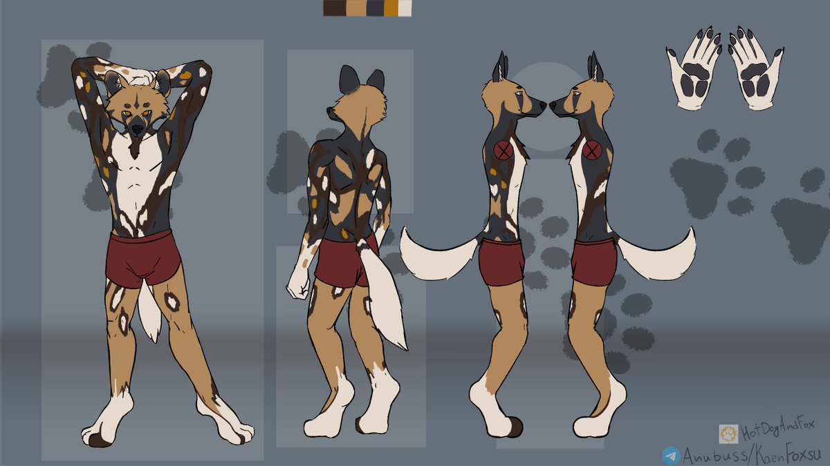 KaenFox's tweet photo. WILD african dog commision are done. Very much spots 👀 https://t.co/668v9doy4t