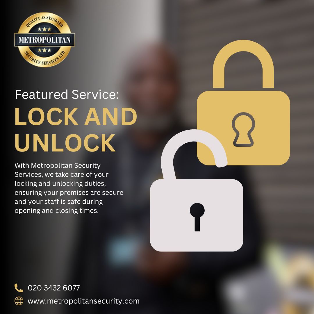 MetropolitanSS2's tweet image. Managing lockups for your premises can be time-consuming and risky. 

With Metropolitan Security Services, we take care of your locking and unlocking duties, ensuring your premises are secure and your staff is safe during opening and closing times.

#LockAndUnlock #UKSecurity