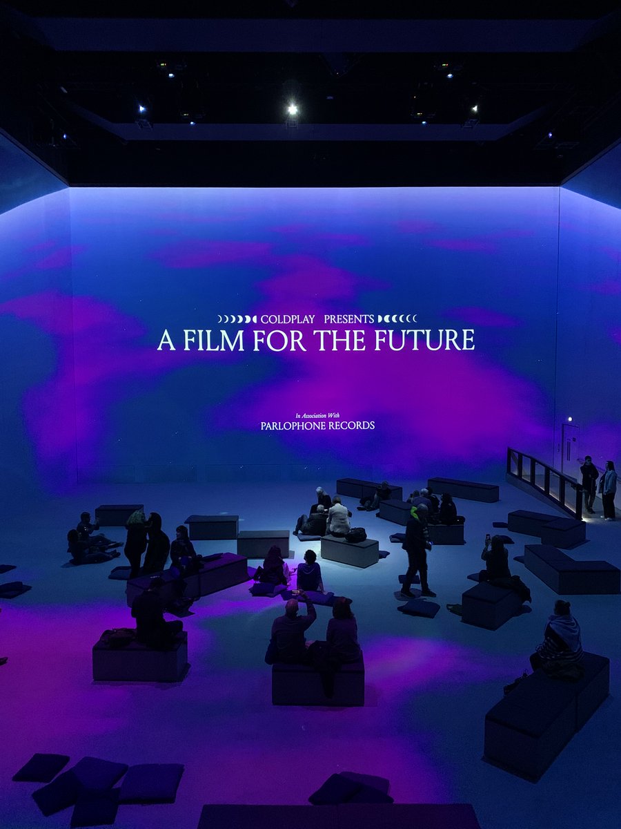 coldplayben's tweet photo. the coldplay #AFilmForTheFuture showing in London was so much fun and gave me a renewed appreciation for the album 🩵🌙
the sound and visuals were incredible in the space — definitely go check it out if you're nearby! https://t.co/g4yXTIplfJ