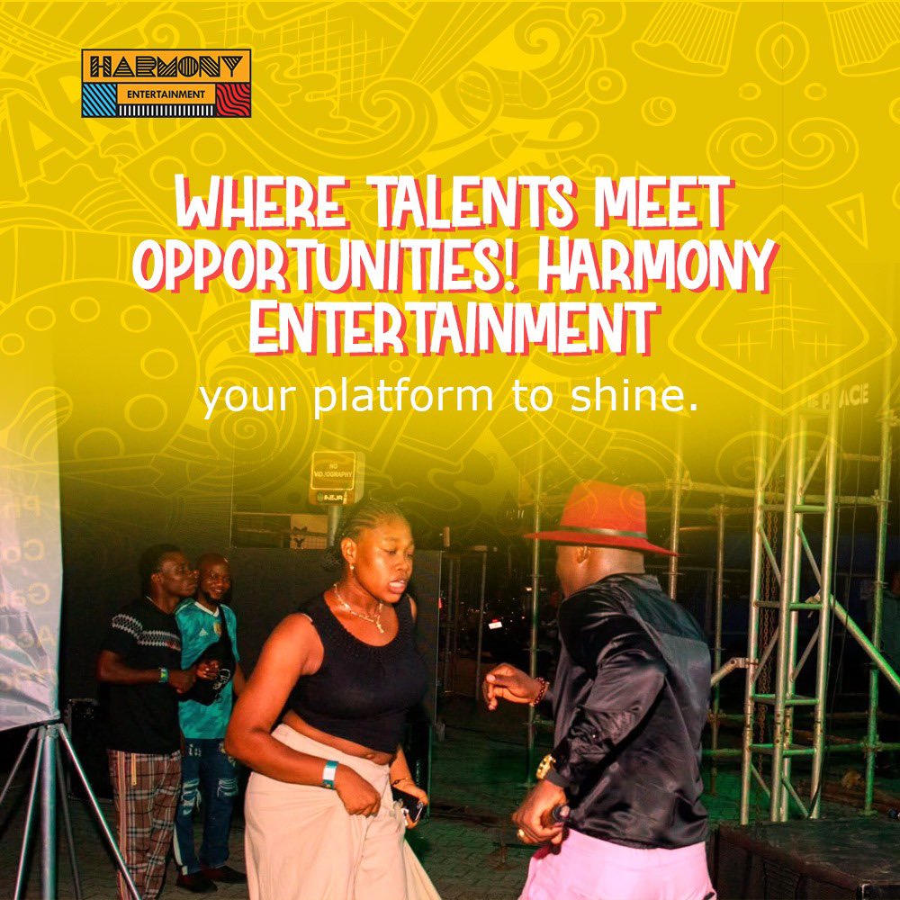 HarmonyEntNG's tweet photo. Where talent meets opportunities! 🌟 At Harmony Entertainment NG, we’re creating a stage for greatness. 

#TalentMeetsOpportunity #HarmonyEntertainmentNG https://t.co/RLFiiRskIb