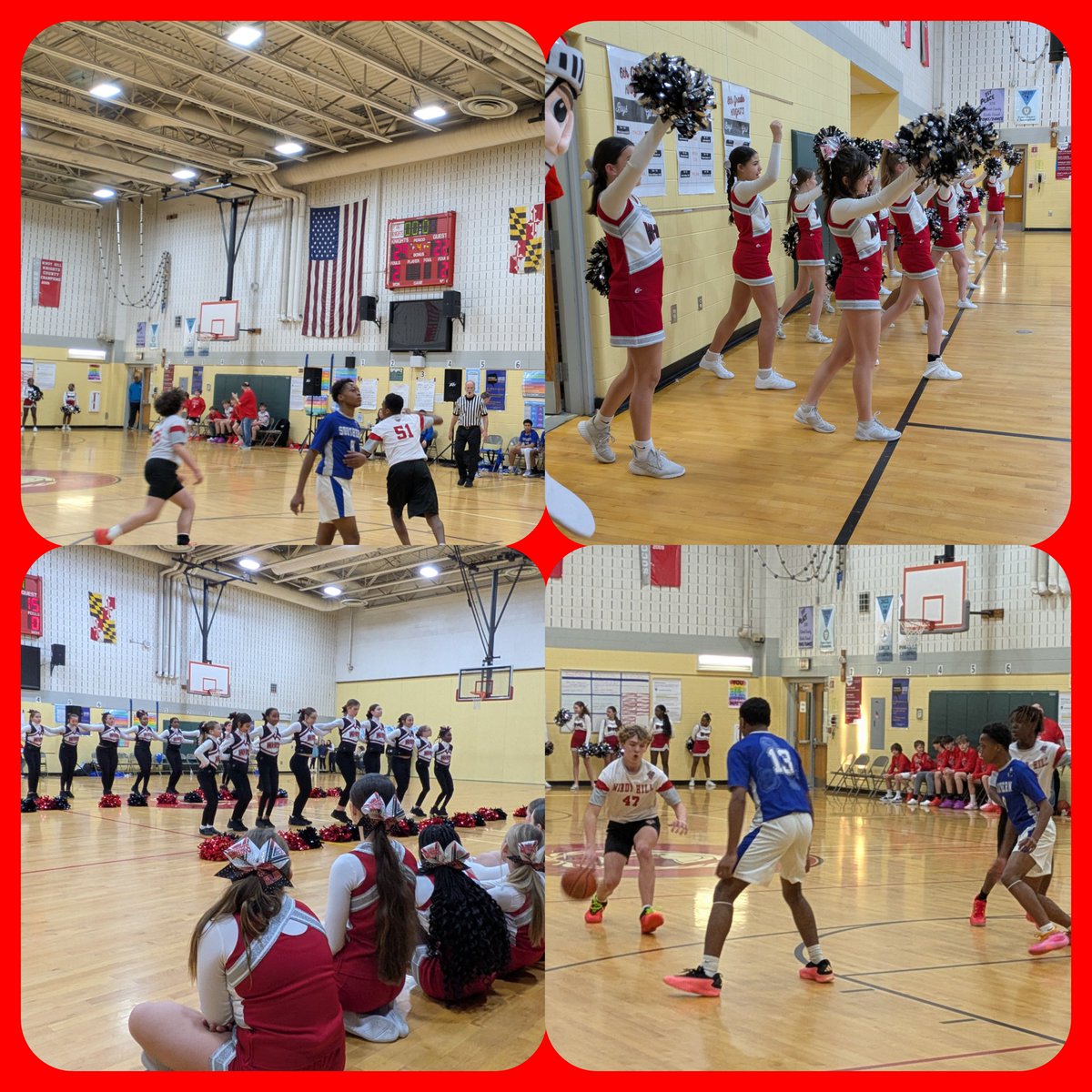 Great home win by our boys team and the girls won on the road too.  Poms, cheerleaders, fans were awesome.  #GoKnightsGo