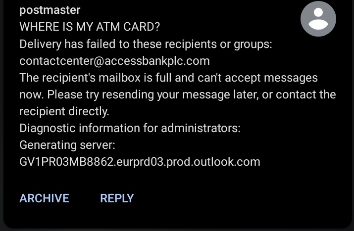 pelumismile's tweet photo. Plus, your email is full and delivery failed.
Kindly fix this and I'll like to get a response to the DM I sent https://t.co/qmFcJUEJj1