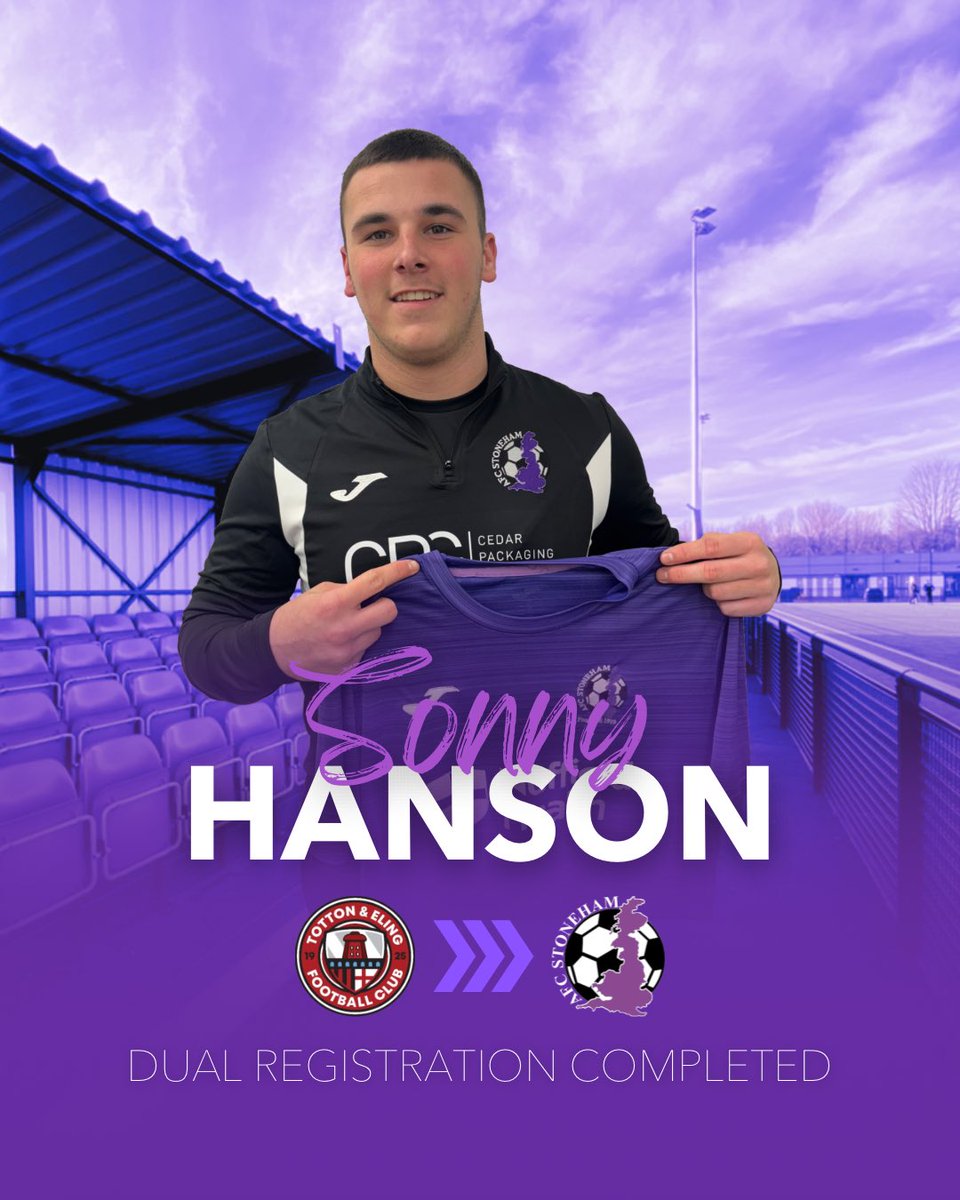 afcstoneham_dev's tweet photo. ✍️ | Sonny Hanson

We are pleased to announce the dual registration of @Hanson4Sonny from @tottonelingfc! 

Sonny will add both depth and quality to the back line 💪🏼

#UpTheYoungPurps 🟣 https://t.co/9WFcCSCZvr