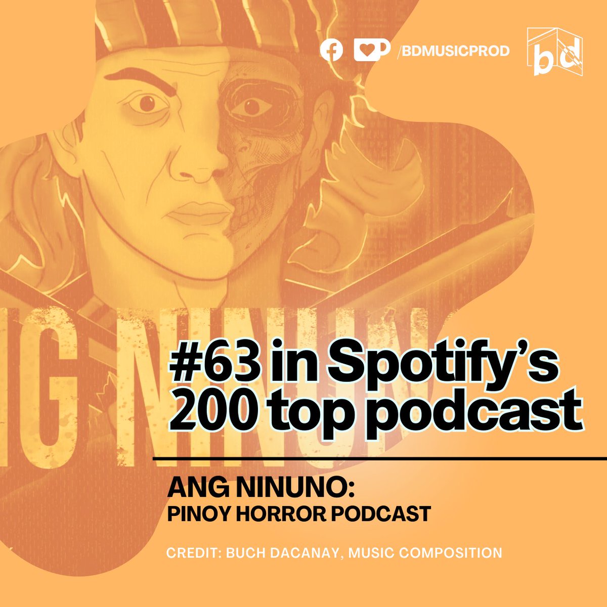 DacanayBuch's tweet photo. NEWS THIS WEEK!
We are proudly on the charts for Spotify's Top 200 podcasts this January 2025!

TAGM Marketing Solutions Inc and BD Music Production's collaboration created "Pintados", "Ninuno" and "Kwentong Bayan"

Cheers to more wins this 2025! 🥂
Be #BDProduced #BDMusicProd https://t.co/7WuxOD8IcW
