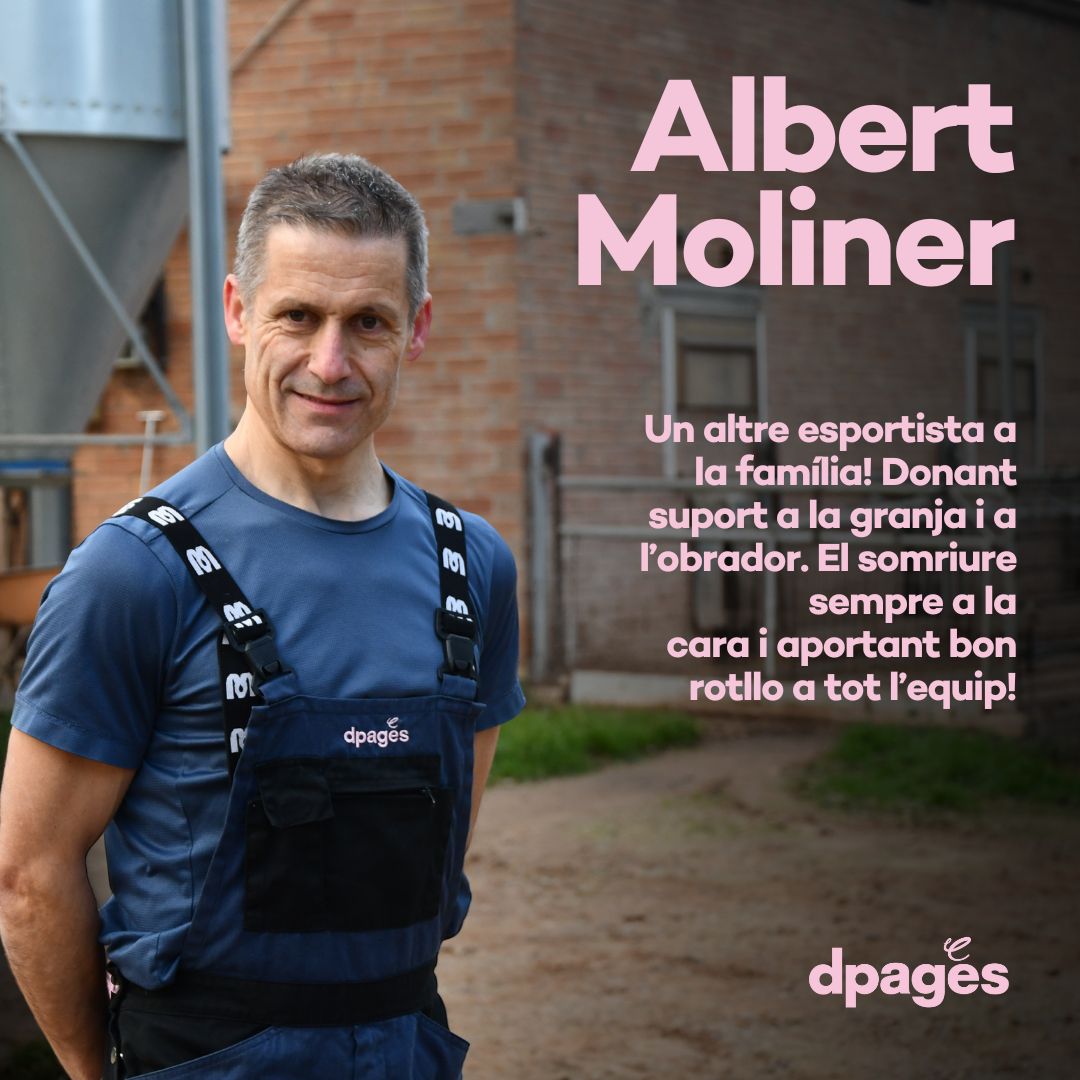 ➡️ Avui li toca el torn de presentació a l'altre
Albert de l'equip! Un altre esportista a la família! Donant suport a la granja i a l’obrador. El somriure sempre a la cara i aportant bon rotllo a tot l’equip! #dpagès

🖥️ dpages.cat