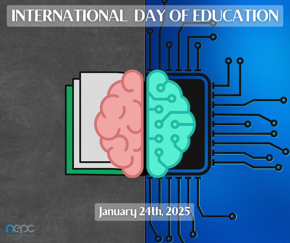 _N_E_P_C_'s tweet photo. 📚 International Day of #Education 🌐

This year's topic is 🤖 AI and Education: Preserving Human Agency in a World of Automation🧠, highlighting the importance of balancing the usefulness of AI and human agency, proactivity and creativity!

#EducationDay #UNESCO https://t.co/vDpZKQv2vW