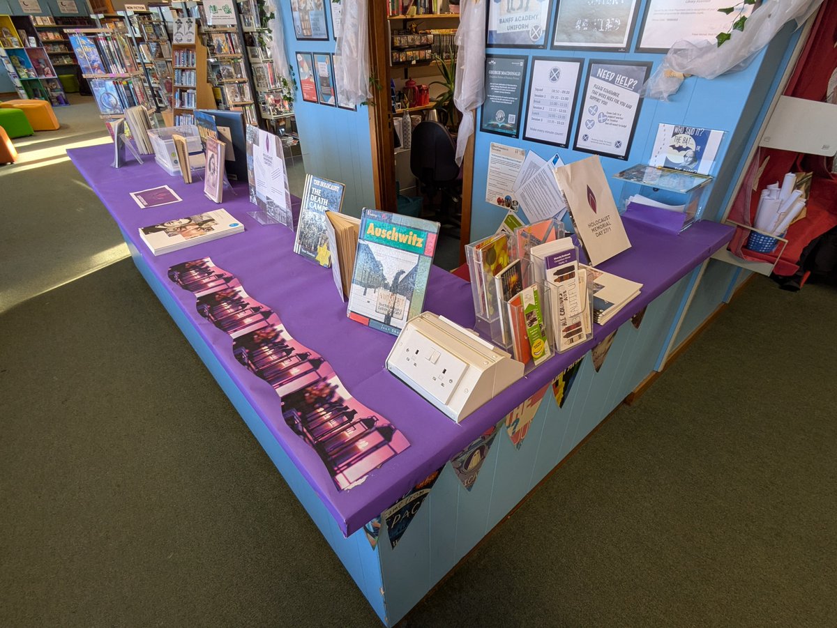 bxa_library's tweet photo. Today is #HolocaustMemorialDay :we remember all those murdered during the Holocaust, Nazi persecution, and in more recent genocides in Cambodia, Rwanda, Bosnia &amp; Darfur. Thanks to S1 pupil Colby for his work on this display.

Visit @HMD_UK for more info: https://t.co/vXgILfPbYh https://t.co/KiPwcomKzo