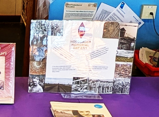bxa_library's tweet photo. Today is #HolocaustMemorialDay :we remember all those murdered during the Holocaust, Nazi persecution, and in more recent genocides in Cambodia, Rwanda, Bosnia &amp; Darfur. Thanks to S1 pupil Colby for his work on this display.

Visit @HMD_UK for more info: https://t.co/vXgILfPbYh https://t.co/KiPwcomKzo