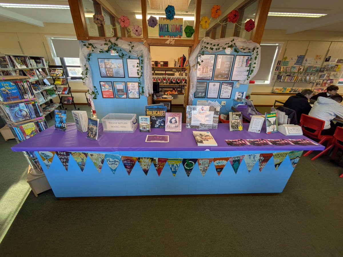bxa_library's tweet photo. Today is #HolocaustMemorialDay :we remember all those murdered during the Holocaust, Nazi persecution, and in more recent genocides in Cambodia, Rwanda, Bosnia &amp; Darfur. Thanks to S1 pupil Colby for his work on this display.

Visit @HMD_UK for more info: https://t.co/vXgILfPbYh https://t.co/KiPwcomKzo