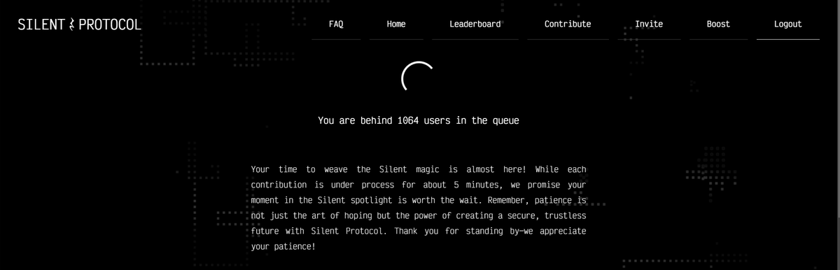 i have been running this for almost 6 hrs , how many more hours its gonna take ??
<a href="/silentdao_/">Silent Protocol</a>