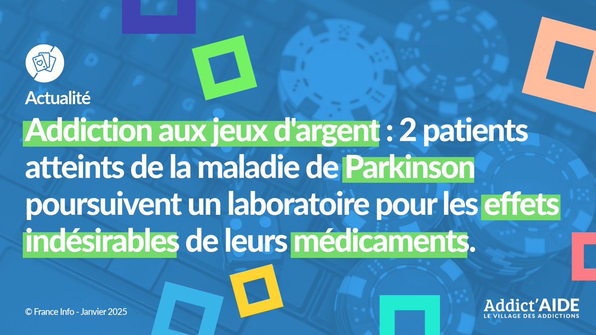 Addict_Aide's tweet photo. Le laboratoire @GSK, qui commercialise le médicament #Requip 💊, est assigné en justice pour avoir tardé à informer sur les lourds effets indésirables dudit #médicament, notamment le risque de dépendance comportementale aux jeux d'argent.
En savoir + 👉 https://t.co/JnBcc4cEx5 https://t.co/6qp634hbKO