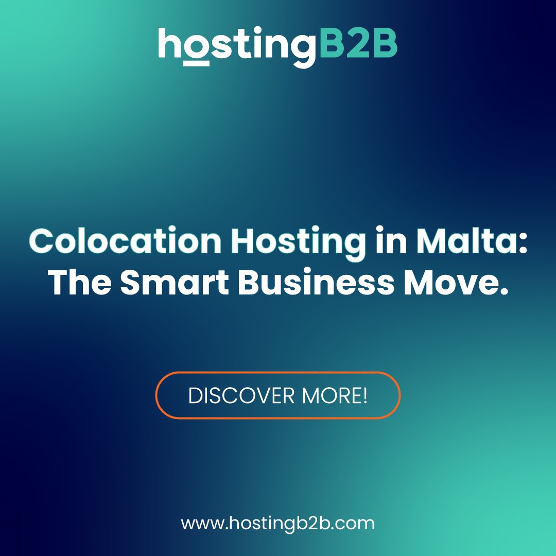 hostingb2b's tweet image. 🚀Looking for reliable and scalable colocation hosting solutions? 🇲🇹 Discover why Malta is the perfect location for your business.

📱Read our latest blog to learn more: bit.ly/4gSEdVO

#ColocationHosting #MaltaHosting #SecureHosting #BusinessSolutions #ScalableHosting